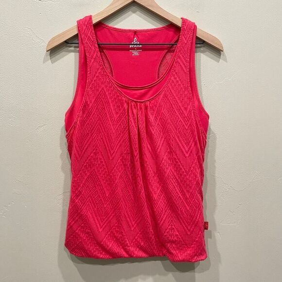 Prana Mika Double Layer Racer Tank Pink - Size: Large - Picture 1 of 6